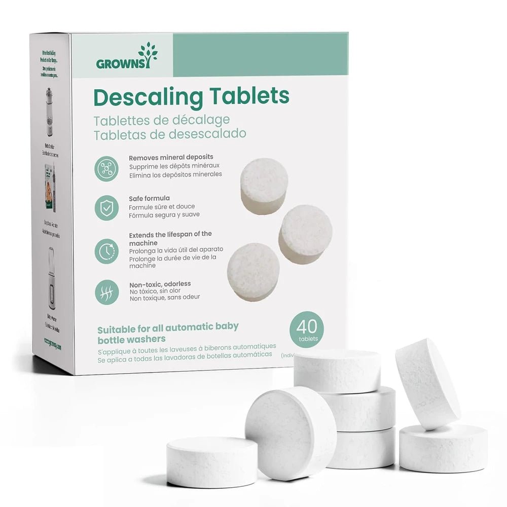 GROWNSY Descaling Tablets for Bottle Washers, 40 Count Compatible with Momcozy and Baby Brezza Baby Bottle Washer - Islaviva