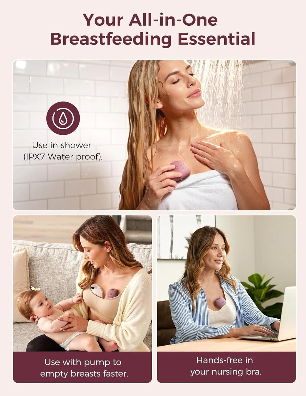 Momcozy A1Pro Lactation Massager, Deep Vibration & Rapid Heating for Clog Relief & Efficient Pumping. - Islaviva